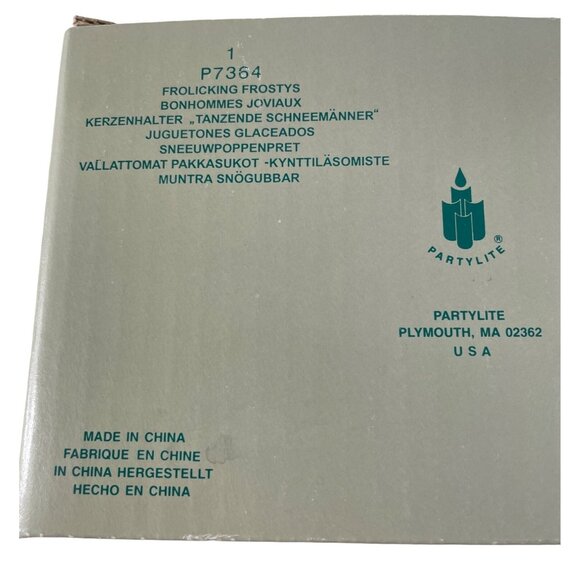 Frolicking Frosty's Candle Holder Snowmen Christmas Partylite w/Box - Picture 11 of 15